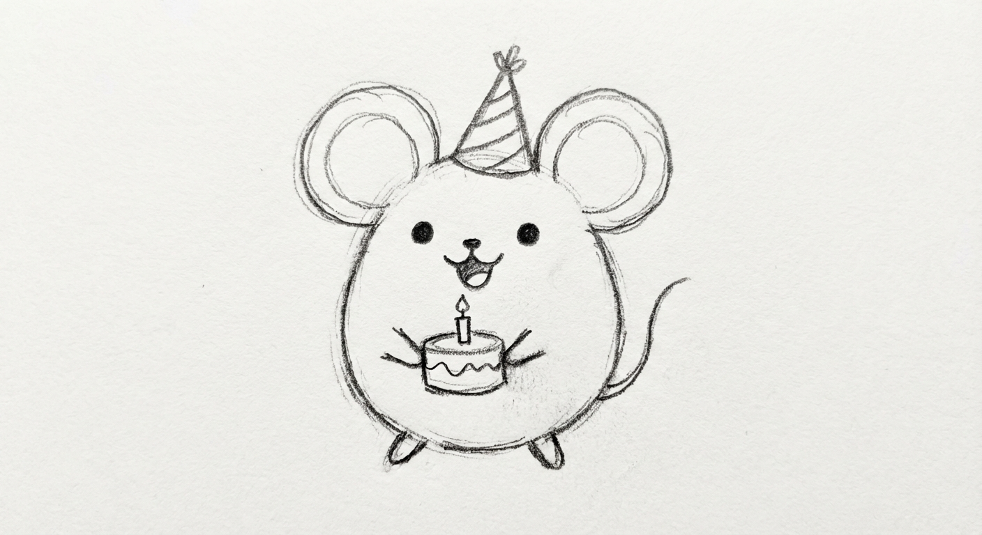 손그림 스타일 - 생일축하