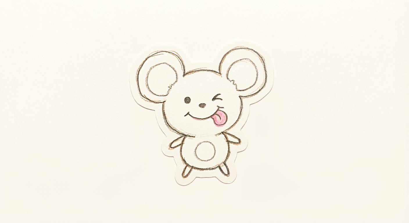 손그림 스타일 - 메롱