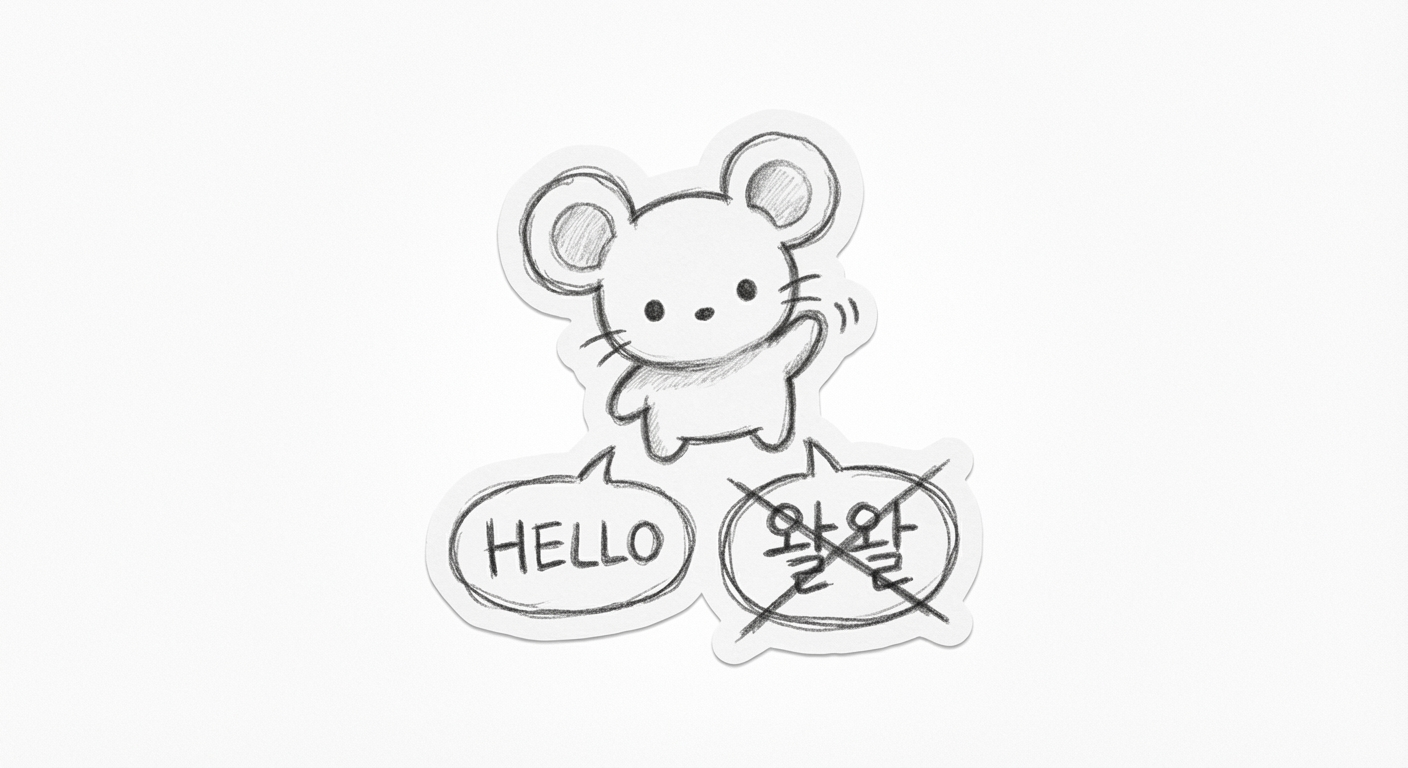 손그림 스타일 - 안녕